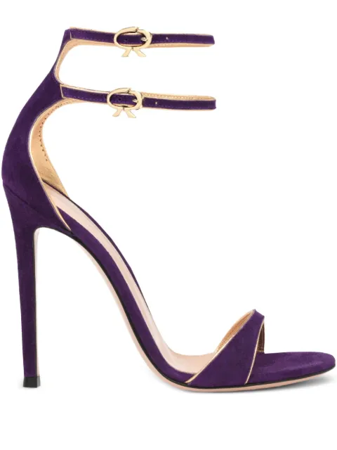 Gianvito Rossi 115mm Victorine double-buckle heeled sandals Purple G6175311RICXCK