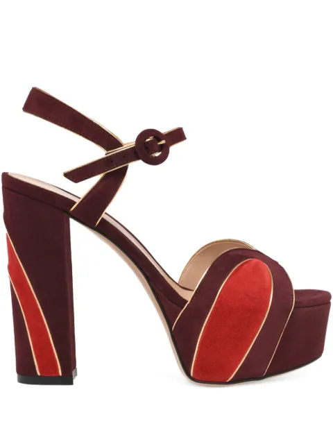 Gianvito Rossi 125mm Tamara platform heeled sandals Brown G3263685RICNSM