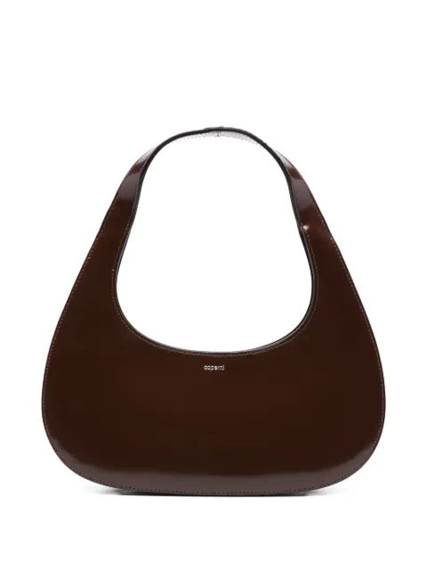 Coperni Slim Swipe patent-leather shoulder bag Brown COPBA116F6045