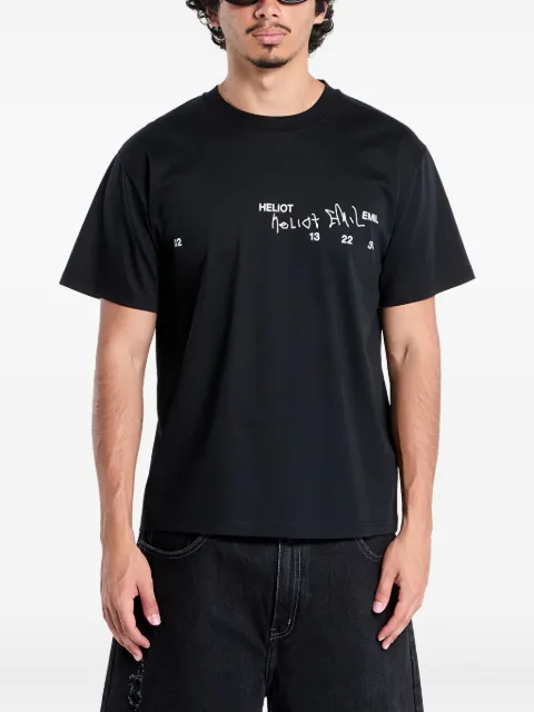 HELIOT EMIL Fulgens graphic-print T-shirt Black PREAW25M09141BLK01