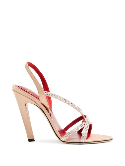 Valentino Garavani Dans Le Foyer satin sandal with crystals 105mm Pink WS0MY8UMT