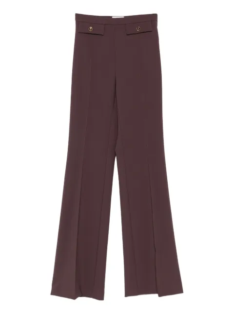 Elisabetta Franchi button-detail trousers Brown PA12156E2