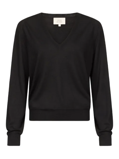 LouLou de Saison Julio V-neck cashmere sweater Black JULIOBLACK