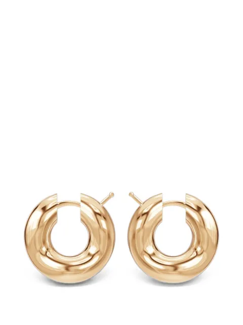 Charlotte Chesnais Wave Blow hoop earrings Gold 25BO132