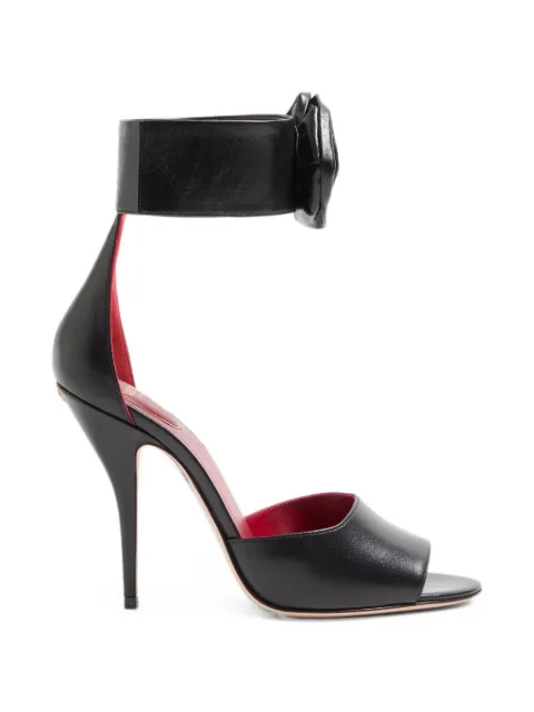 Valentino Garavani Drip Rose kidskin sandals with crystals 105mm Black WS0MY5RDW