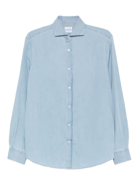Brunello Cucinelli denim long-sleeved shirt Blue MR6830627C008
