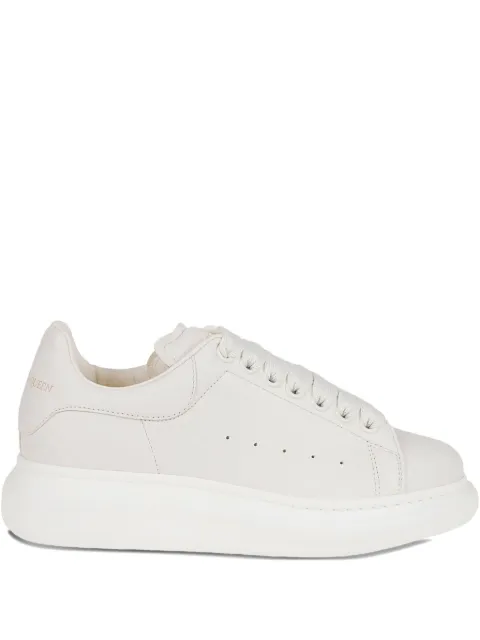 Alexander McQueen Oversized leather platform sneakers Neutrals 808173WHAEG