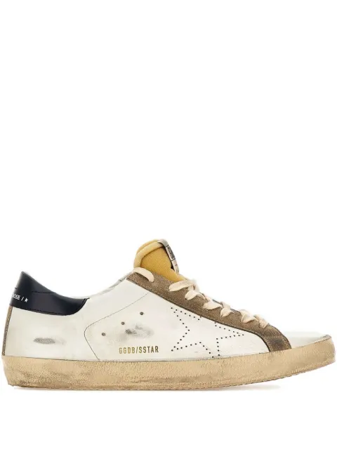 Golden Goose Super-Star used-effect leather low-top sneakers Neutrals GMF00360F003184