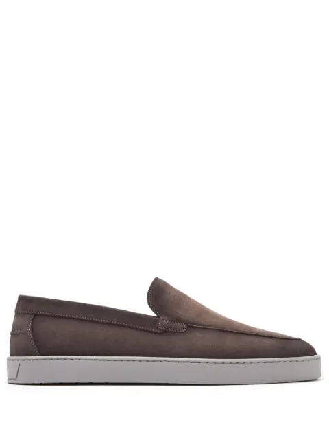 Magnanni suede leather slip-on loafers Brown 25690