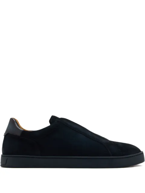 Magnanni suede leather slip-on sneakers Blue 25967