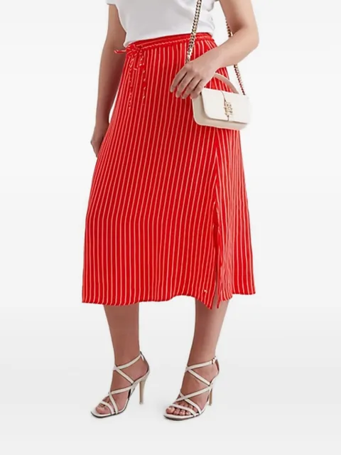 Tommy Hilfiger striped side-split skirt Red WW0WW386270EX