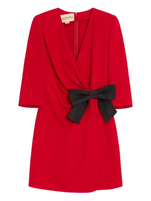 Valentino Garavani bow-detail mini dress Red BVAGG71MM