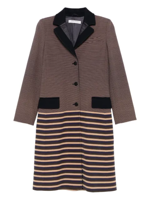 Miu Miu Pre-Owned 2010s striped coat Blue MI490MD