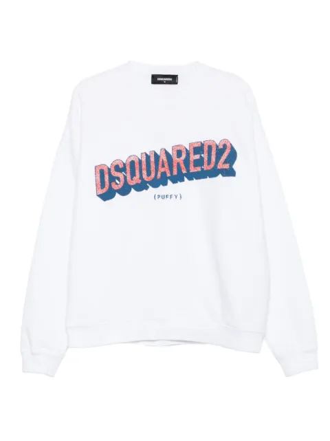 DSQUARED2 logo-print sweatshirt White S74GU0895S25516