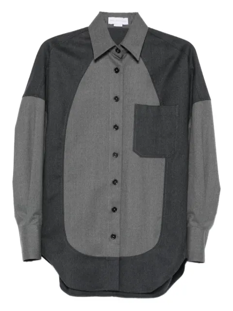 Stella McCartney panelled button-up shirt Grey 6201593CU703