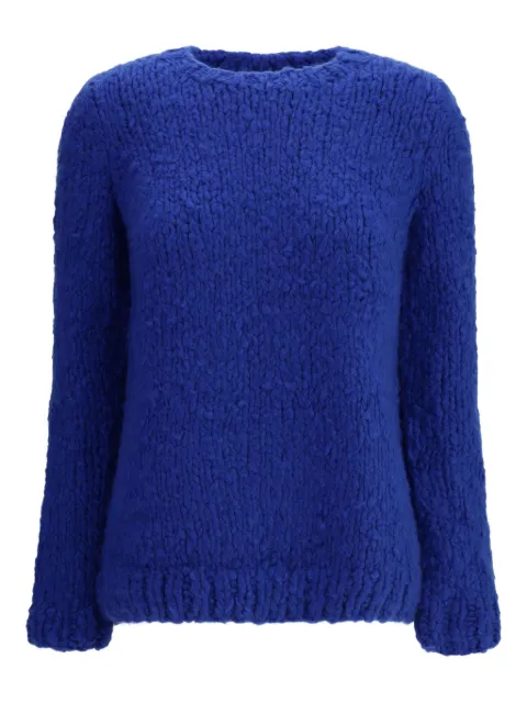 Gabriela Hearst textured crew-neck sweater Blue 4259268A011