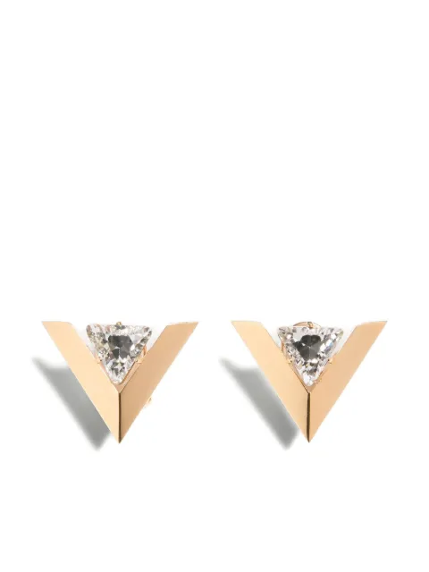 Valentino Garavani Je Les V-metal crystal earrings Gold WJ0AX6YCW