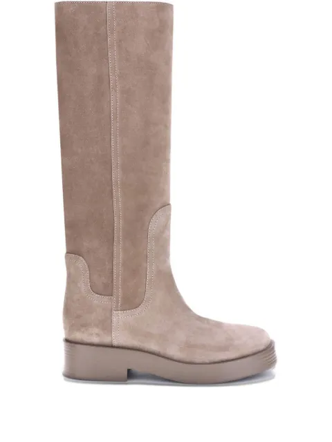 Casadei Charlie suede knee-high boots Neutrals 1S333Y0301NOMAD3121