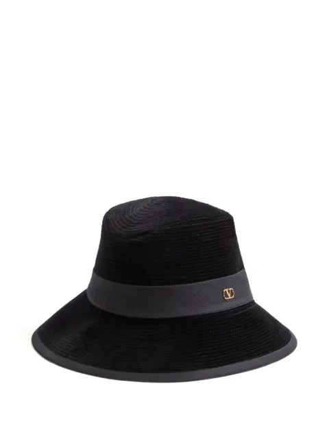 Valentino Garavani VLogo Signature cotton hat Black WHA00APKF