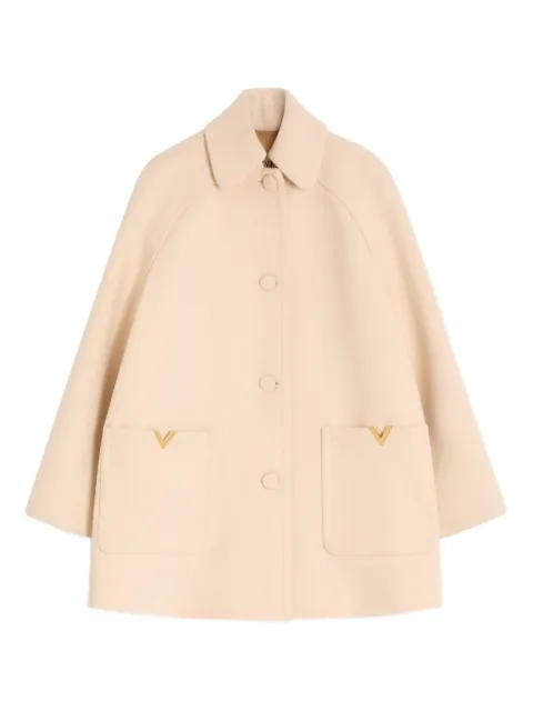 Valentino Garavani V-detail wool peacoat Neutrals BCA3Z79UK