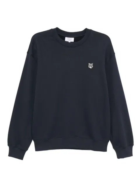 Maison Kitsuné embroidered-logo patch sweatshirt Blue PM00304KM0341