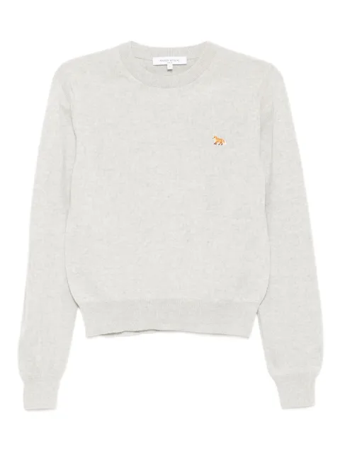 Maison Kitsuné Baby Fox-embroidered patch wool top Grey PW00801KT1181