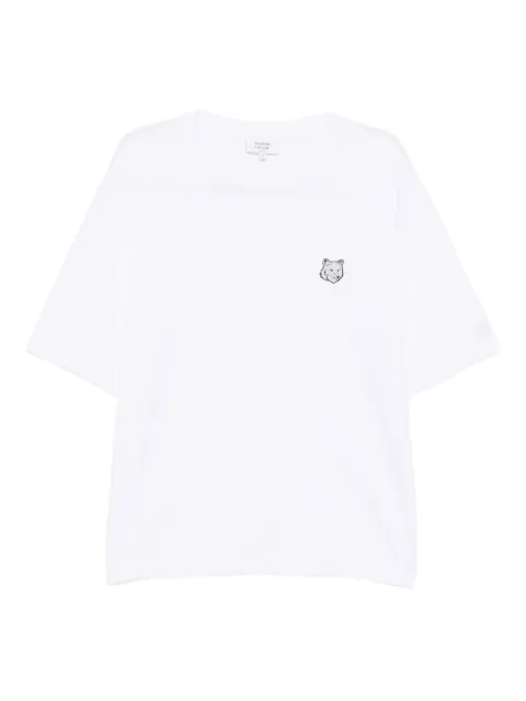 Maison Kitsuné bold fox head patch T-shirt White PM00109KJ0119
