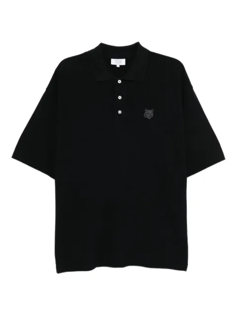 Maison Kitsuné Fox Head polo shirt Black PM00211KP0001P199