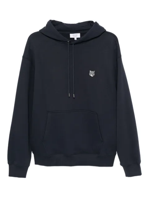 Maison Kitsuné embroidered-logo patch hoodies Blue PM00703KM03410413