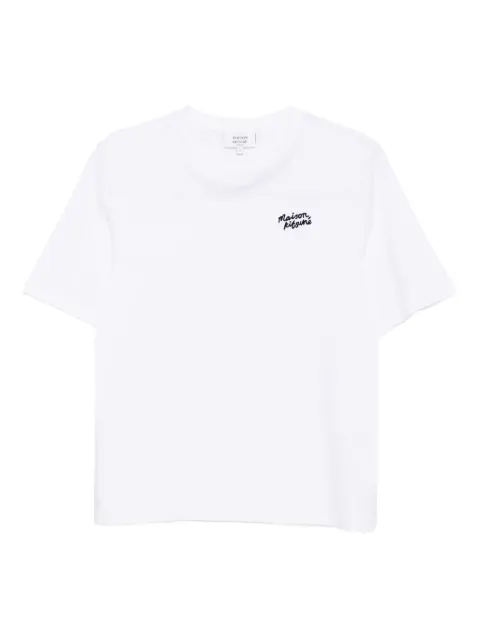 Maison Kitsuné embroidered-logo cotton t-shirt White PW00114KJ0119