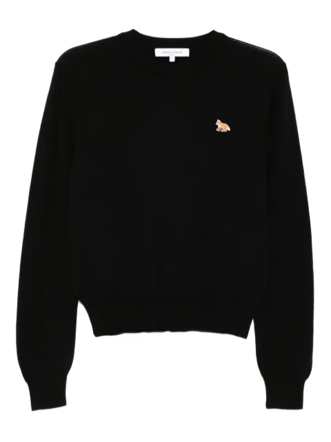 Maison Kitsuné embroidered-logo jumper Black PW00801KT1181