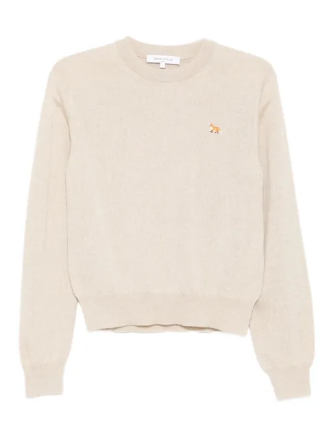 Maison Kitsuné embroidered-logo jumper Neutrals PW00801KT1181