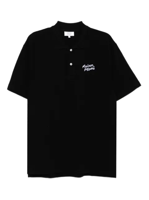 Maison Kitsuné handwriting polo shirt Black MM00201KP0001O197