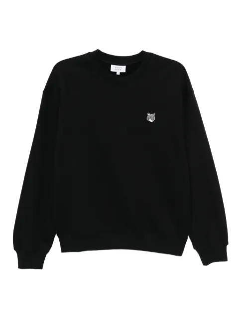 Maison Kitsuné fox-head embroidered sweatshirt Black PM00304KM0341