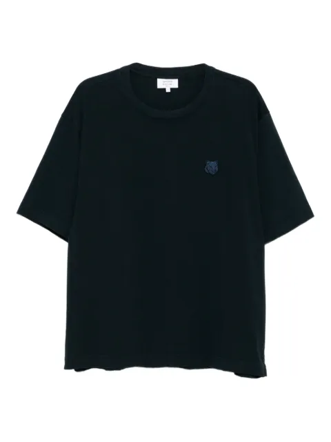 Maison Kitsuné bold fox head patch T-shirt Blue PM00109KJ0119