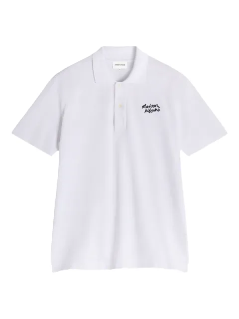 Maison Kitsuné embroidered logo polo shirt White MM00201KP0001M186