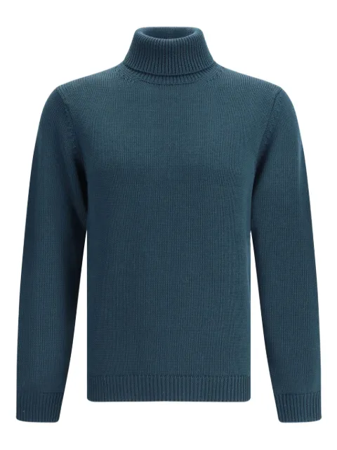Roberto Collina turtleneck wool sweater Blue 253M02003