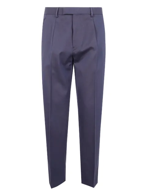 Zegna pleated cotton trousers Blue UGI04A2TP45