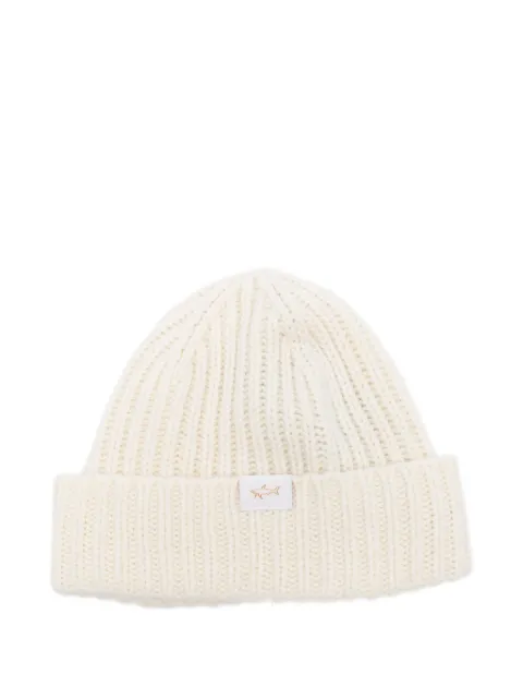 Paul & Shark ribbed wool-blend beanie hat Neutrals 15317158