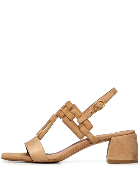 Poche Paris 50mm square-toe sandals Neutrals FWVALERIE600130
