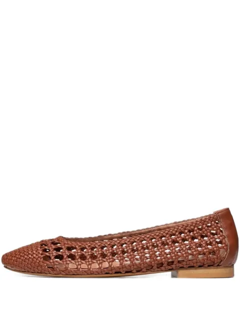 Poche Paris Lucie woven-leather pumps Brown FWLUCIE860303