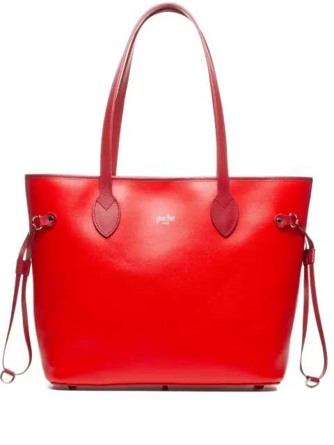 Poche Paris leather drawstring tote bag Red ACWROS500350