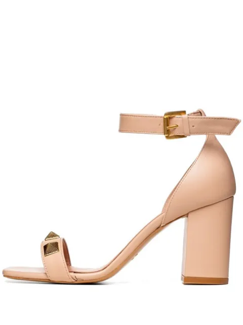 Poche Paris leather heeled sandals Neutrals FWLOU800137