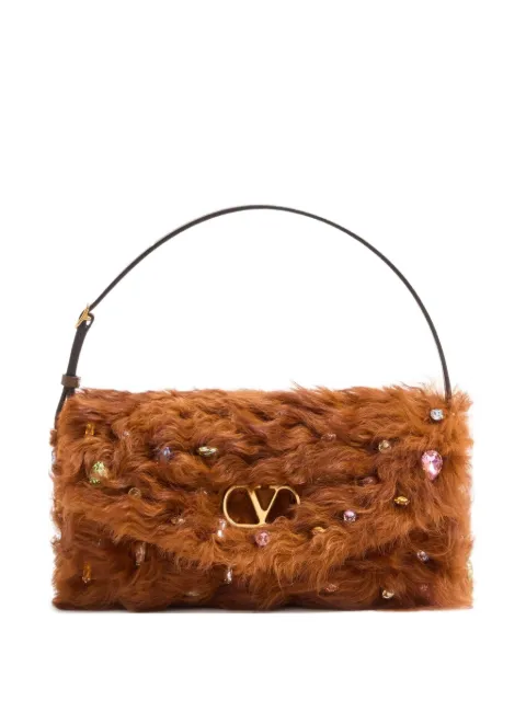 Valentino Garavani small DeVain soft shoulder bag Brown WB0S14HUC