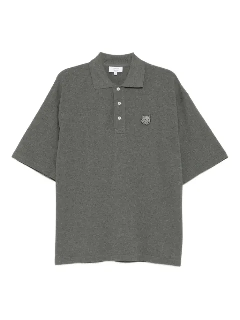 Maison Kitsuné Bold Fox Head Patch polo Grey PM00211KP0001