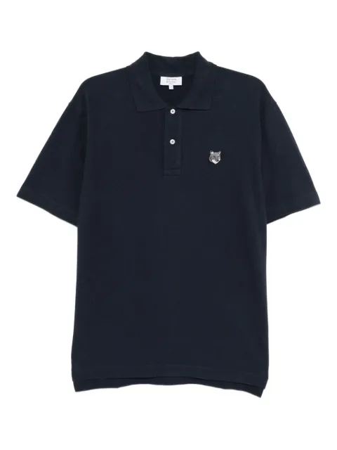 Maison Kitsuné Fox Head polo shirt Blue PM00210KP0001