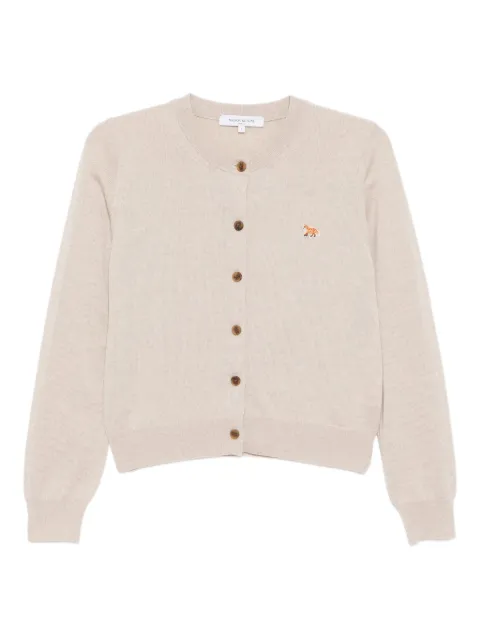 Maison Kitsuné Baby Fox Patch cardigan Neutrals PW00502KT1181