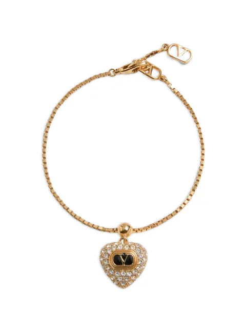 Valentino Garavani Coeur Royal bracelet in metal, enamel and Swarovski® crystals Gold WJ0BA9VTI