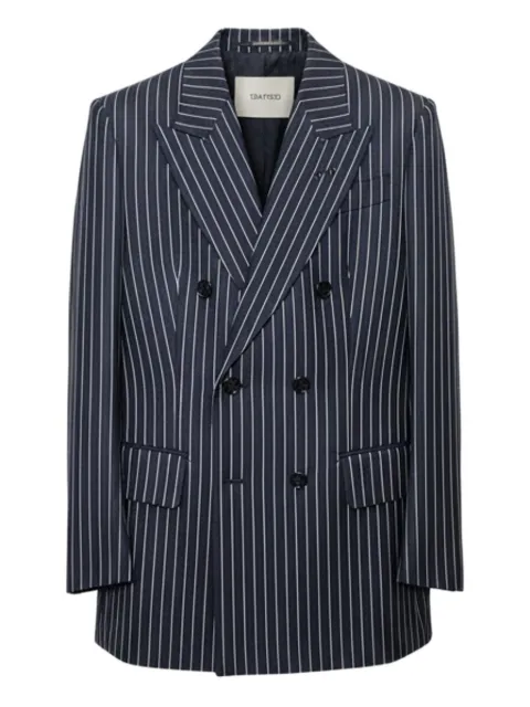 TOM FORD double-breasted pinstriped blazer Blue TW14040011AR90ZHY