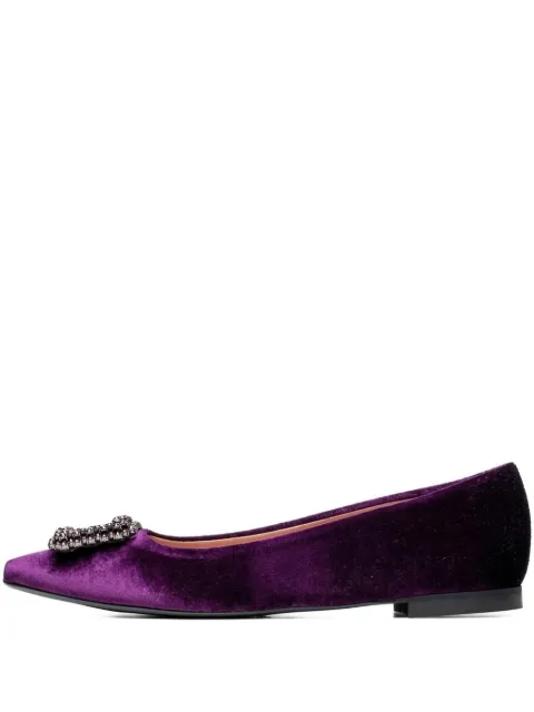 Poche Paris Melanie pointed-toe embellished pumps Purple FWMELANIE860591